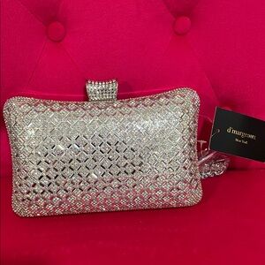 Margeux New York Silver Clutch Bag
